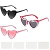FINODONE Pack of 3 Heart Sunglasses...