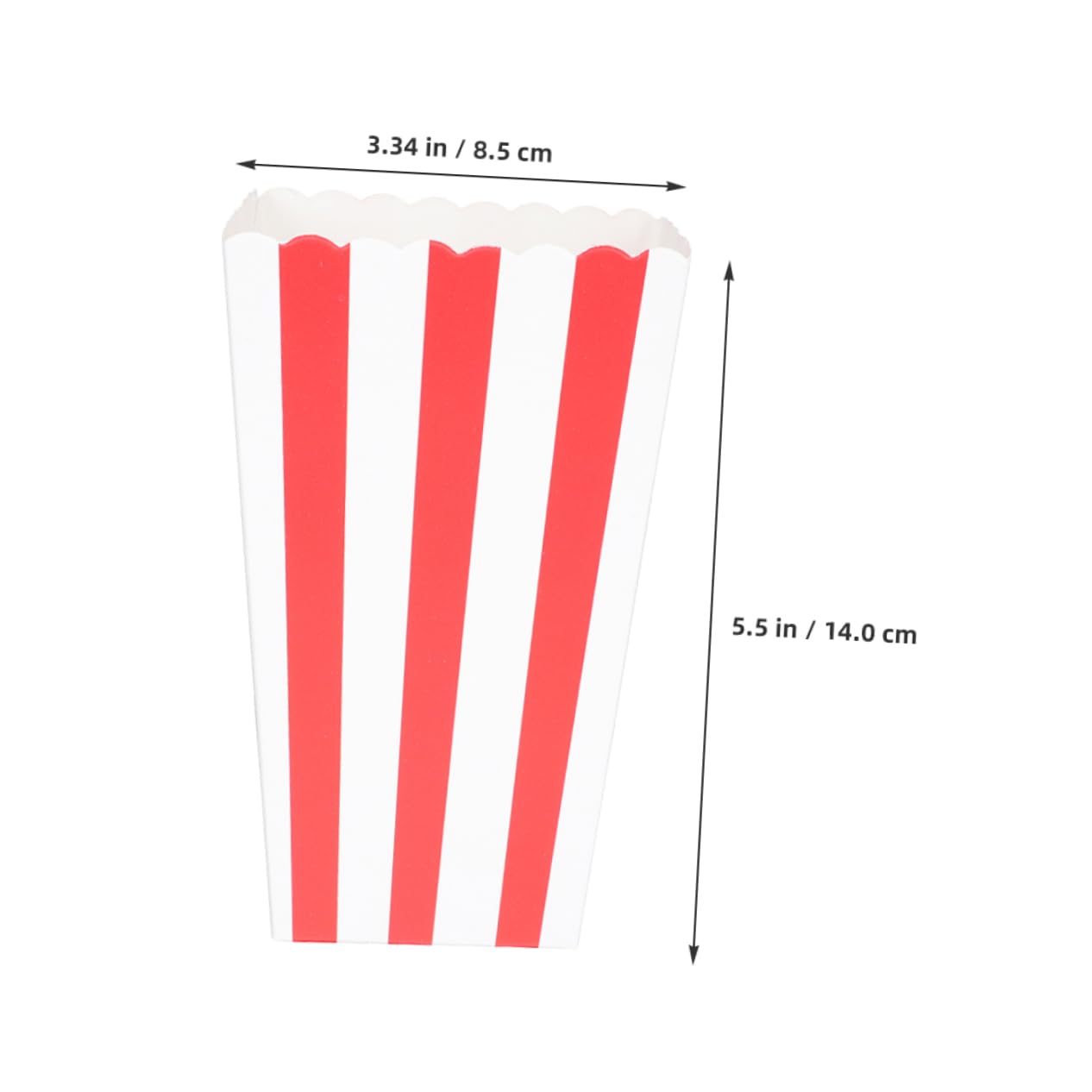 SKISUNO 50stücke Popcorn Becher Aus Papier Gestreifte Snackboxen Für Partys Kino Und Veranstaltungen Tragbare Popcornbehälter Für Süßigkeiten Und Snacks