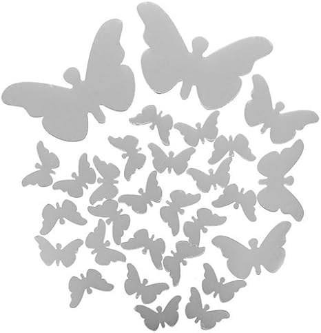 Download Amazon Com Bjlongyi 30 Pcs Moden Art Painting On Wall 3d Butterfly Diy Art Style Acrylic Mirror Wall Sticker Home Decal Decoration Posters Prints