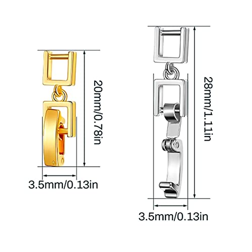 Extensor para extensión corta de collares con cierre simple seguro pack de 5 3