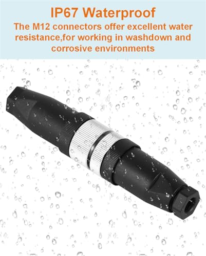 Conector M12 5 pines macho y hembra resistente al agua miniatura 5