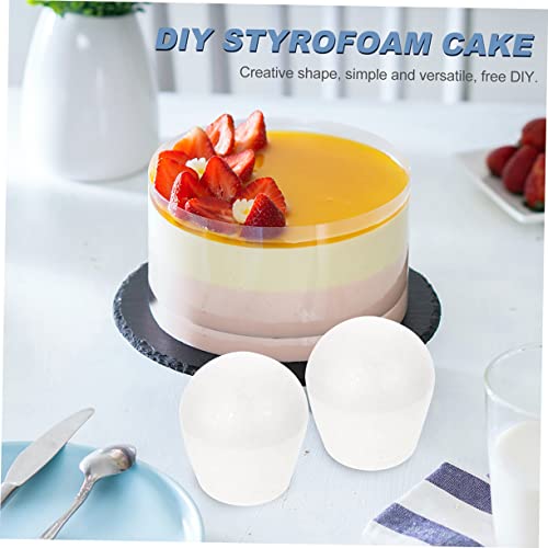 Toddmomy 36 Peças De Bolo De Espuma De Cupcake Modelagem Branca