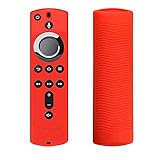 Zchui - Funda protectora de silicona para mando a distancia de casa, resistente, suave, antiderrapante, práctica, ligera, a prueba de golpes para Fire TV, Rojo, Tamaño libre