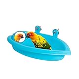 ❤️【FÁCIL DE LIMPIAR】- La bañera para pájaros es fácil de instalar. También está equipado con un pequeño espejo en la bañera para hacer más interesantes los pájaros en el baño. Una limpieza sencilla.