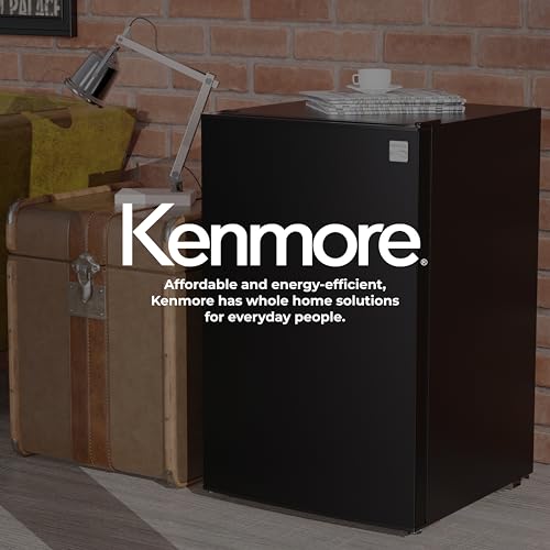 Kenmore 21" Compact Refrigerator with Chiller Compartment - Reversible Door, Adjustable Glass Shelves, ENERGY STAR Certified, 4 Can Rack, Interior Lighting, Freestanding, 4.5 cu. ft. Capacity - Black by Kenmore - Image 8