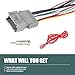 gunroil 3 PCS Car Radio Harness Adapter, Stereo Harness Adapter, Stereo CD Player Conversion Tail Wire Accessory, Compatible with Chevrolet Chrysler Hummer Buick Suzuki (Grey)