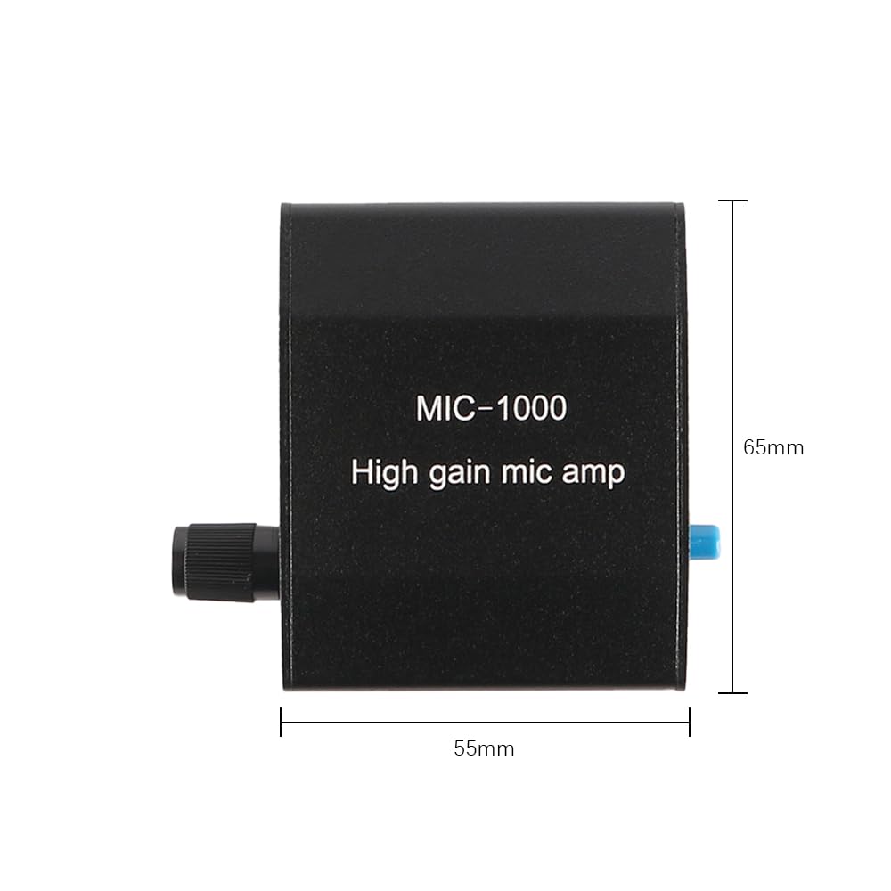 Kit d'amplificateur de Microphone préamplis Amplificateur de Son Micro avec Gain 1000x Ensemble d'accessoires Parfait pour l'enregistrement du Son en Direct et Les Applications de Diffusion