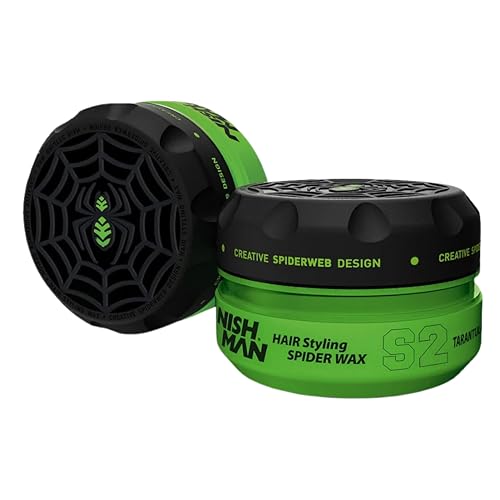NISHMAN Aqua Spider Wax S2 – Tarantula 150g – Profumo di Lavanda – Tenuta Forte e Finitura Lucida Cera per Capelli da Uomo, Styling Flessibile per Tutti i Tipi di Capelli