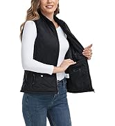 2022 Upgraded, Women's Outwear Vest With One Inner Pocket - Stand Collar Lightweight Zip Quilted ...