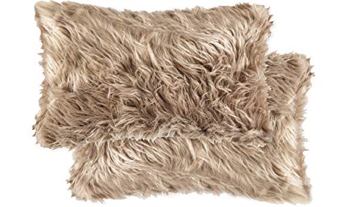 Luxe Fur Throw Pillows for Couch and Bed | Lush...