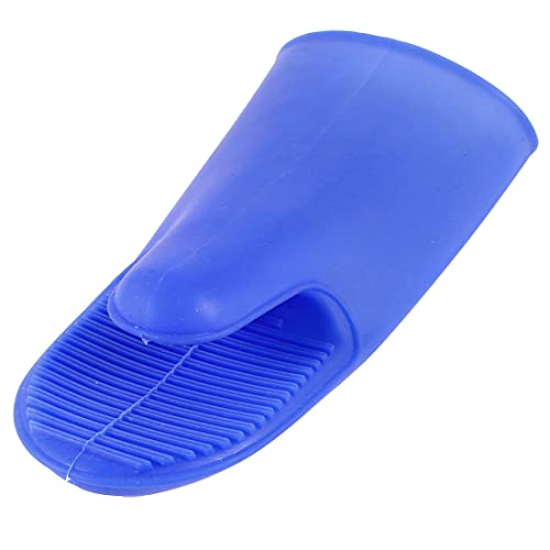 Ruilogod Horno de microondas de silicona azul para hornear resistencia al calor Guantes de manoplés