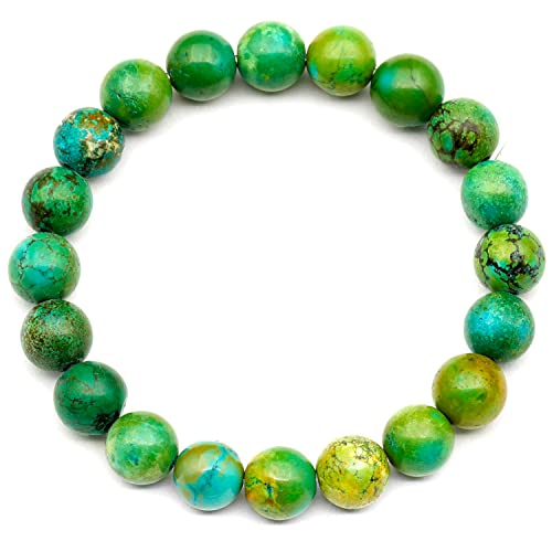 Natural green fluorite beaded bracelet with 8mm stones