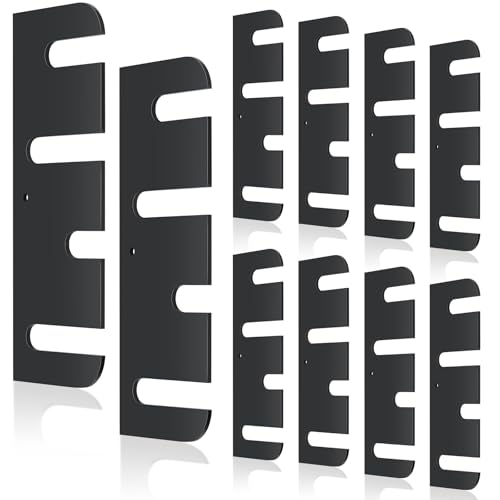 MorningRo 10 Pcs 4 Inch Black Door Hinge Shims for 3 Hole Hinges, Classic