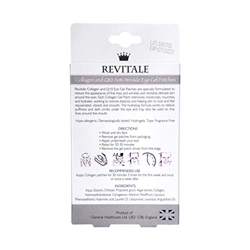 100 Pairs of Eye Gel Patches Of Revitale Collagen & Q10 Anti-Wrinkle Eye Patches by Revitale