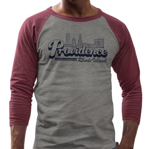TeesAndTankYou Vacation Providence Rhode Island Camiseta de Béisbol Raglan de Manga Tres Cuartos Unisex miniatura 2