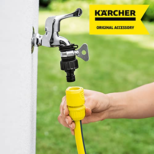 Image of KARCHER Heavy Duty Plastic Outdoor Tap Adapter Without Thread (2.01 cm x 2.01 cm x 3.99 cm, Multicolour)