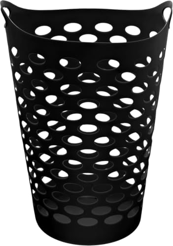 Flex Carrying Handles Laundry Hamper, Black