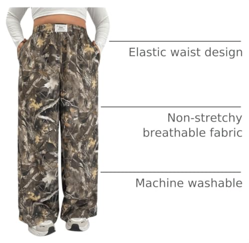 Image of RoseSeek Women's Letter Leopard Print Y2K Straight Elastic Waist Leg Pants | Cheetah Print, Straight, Baggy Loose Fit, Slant Pocket, Streetwear, Vintage, Graphic Trousers