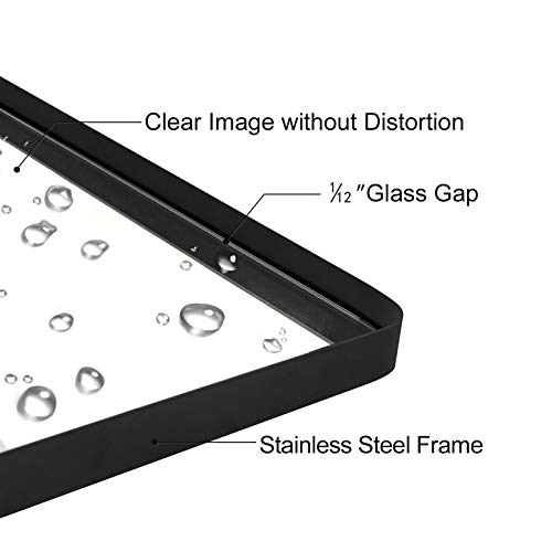 image for ANDY STAR Wall Mirror for Bathroom, 24x36 Inch Black Bathroom Mirror, 