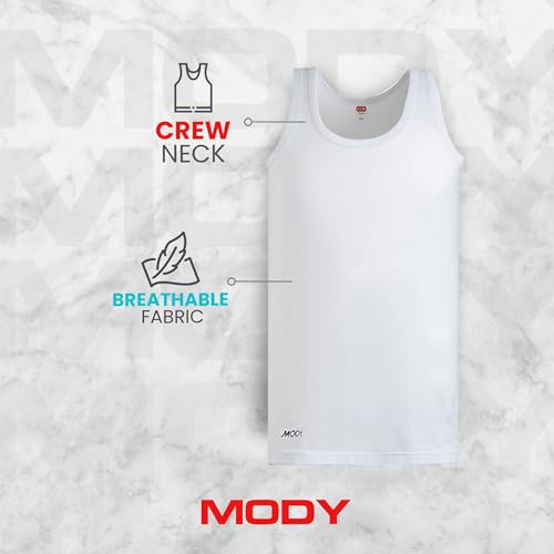 Mody Tank Tops Men Undershirts, Cotton Mens Tank Top, Breathable Men Undershirts, Ultra Soft Men's Tank Tops Pack 22