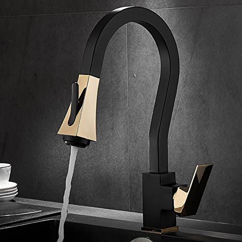Robinet de traction noire mitigeur extractible avec jet orientable - 7