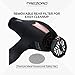 Professional Ionic Salon Hair Dryer, Powerful 2200 watt Ceramic Tourmaline Blow Dryer, Pro Ion Quiet Hairdryer with 2 Concentrator Nozzle Attachments - Best Soft Touch Body/ Black& Rose Gold