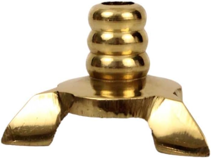 Putrika Traditional Handicrafted Brass Wick Holder|Thiri Stand|Batti Stan |Wick Sustainer Candle Wick Holder|Cotton Wick Holder for Pooja Fits in All Type Diyas - Wick Holder (Big, 6)