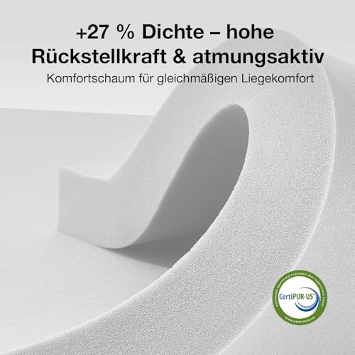 Novilla H3/H4 Matratze 90x200 cm, 20 cm 7-Zonen Taschenfederkernmatratze – Ansicht 4