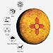 Vintage New Mexico Flag Spare Tire Cover Waterproof Universal Vehicle Wheel Covers Fit for RV Truck SUV Travel Trailer Camper Car Accessories Wheel Protectors 17 inch