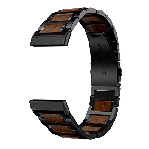 Correa de madera para Fitbit Sense 2 Versa 4, roja miniatura 2