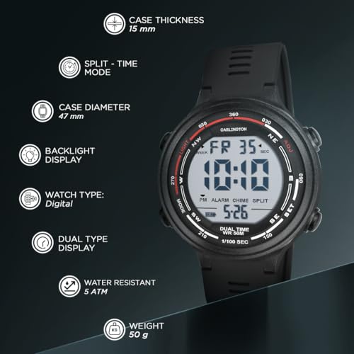 Image of Carlington Endurance Series Digital Wrist Watches for Men - CT 9120