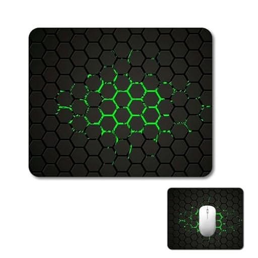 WeddHuis 1 Unidad Alfombrilla de Ratón para Juegos Antideslizante Bordado para Todos los Tipos de Ratones (26x21 cm) (Negro Verde) | Ya disponible en tu tienda friki favorita! En mundofriki.es!
