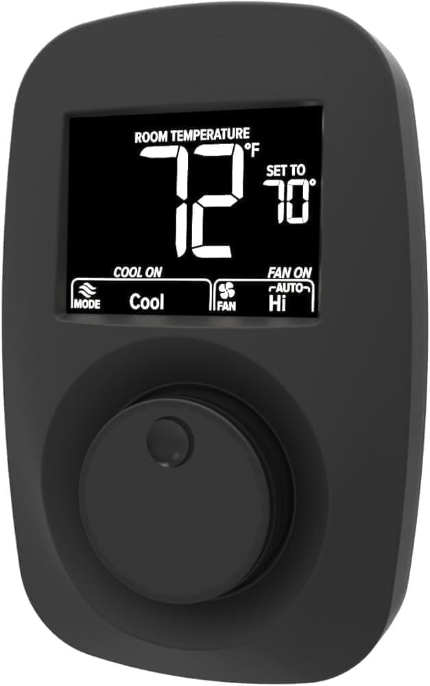 RV Thermostat Compatible with Coleman 9420A382 Heat/Cool Wall Thermostat - Digital, Black