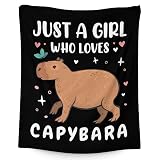 Capybara Blanket Gifts, 50"x40" Cute Capybara Animal Throw Blankets for Teens Girls Boys, Flannel Fu