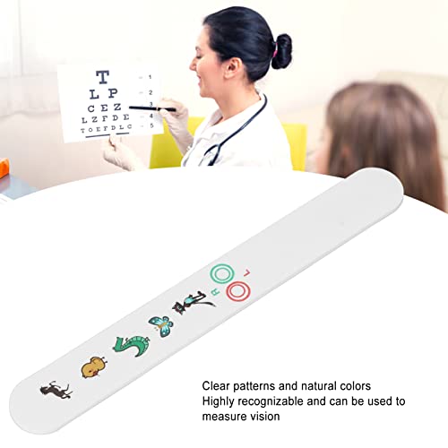 Sonew Fixation Stick Vision Tester, Wasserdichte Beschichtung Verdicken, Klare Bunte Tiermuster, Kinder Vision Optometrie Testkarte, 2 Größen(#2)
