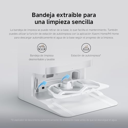 Miniatura 5 de Xiaomi Robot Vacuum X20 - Robot Aspirador Y Fregasuelos Con Sistema Inteligente De Navegación Láser Lds , Succión De 6000 Pa, Estación Base Inteligente Todo En Uno, Blanco Versión Es