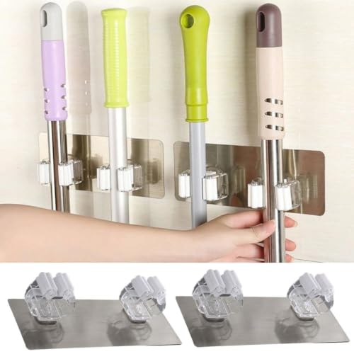 Organizer — ® Pratik 4'lü Yapışkanlı Fırça Paspas Mop Fırça Sabitleyici Ergonomik Alet Aparatı