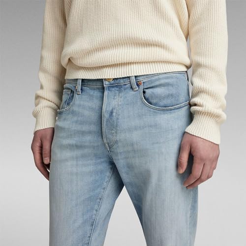 G-STAR Raw - Mens 3301 Slim Jeans, Color Sun Faded Mirage Blue, Size: 30W x 34L4