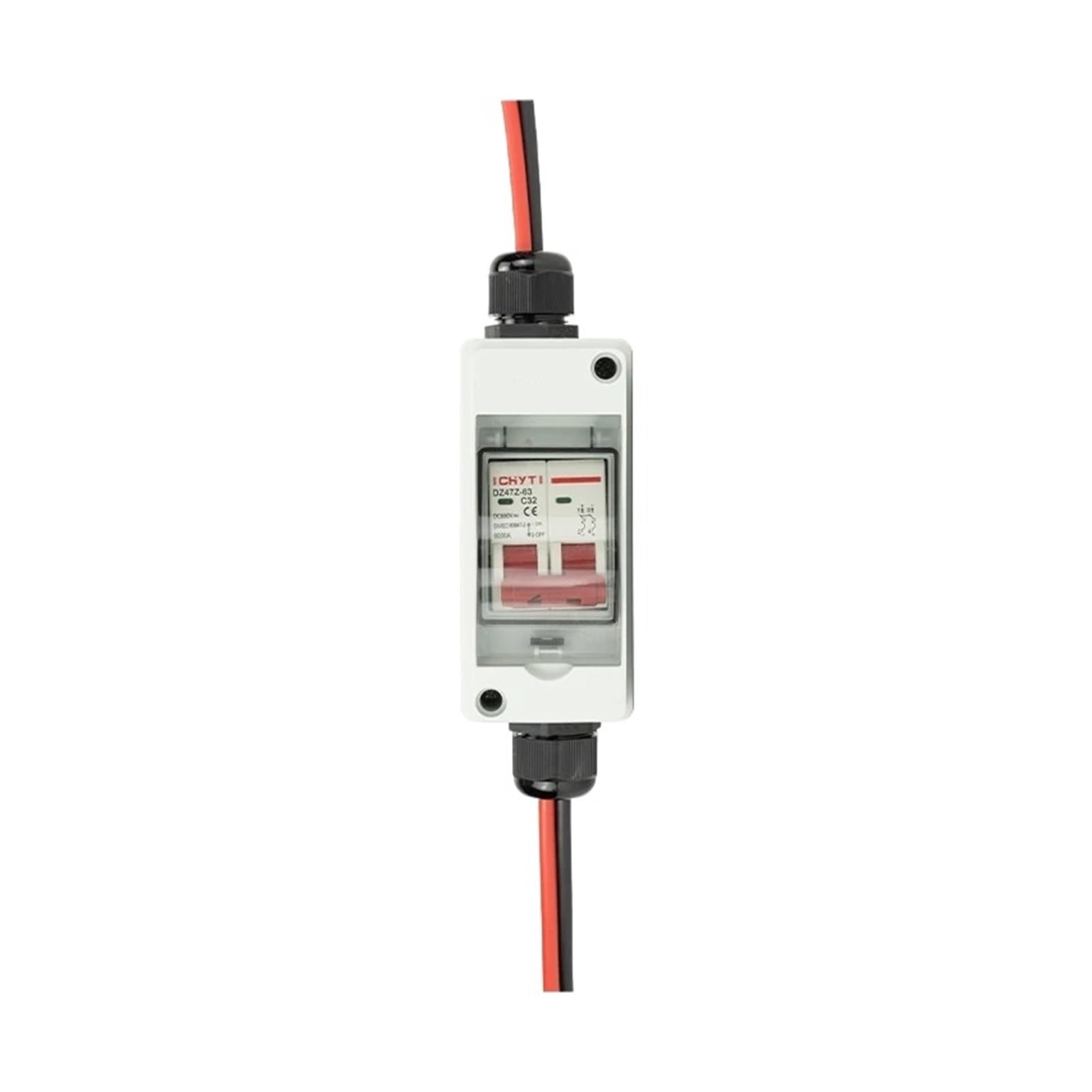 NVSFZGIYG 20pcs HT-2WAY DZ47Z-63 DC MCB 2P 550V 16A 25A 32A 63A 6kA Solar PV Distribution Box with Circuit Breaker(Ht-2 Cable,16A)