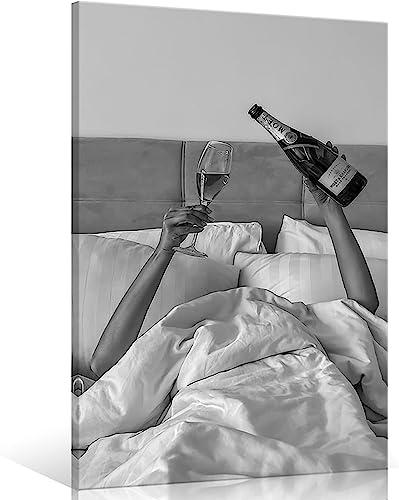 MKHFUW canvas muurkunst zwart en wit foto feminist poster trendy meisjesmode huiswanddecoratie - zonder lijst (foto-02, 40x60cm*1)