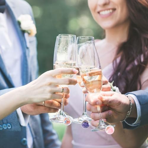 Dijes para copas de vino GLOBLELAND de 30 piezas, el recuerdo de fiesta ideal para catas 6