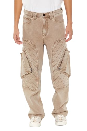 Forever 21 Men's Mid-Rise Straight Cargo Jeans2