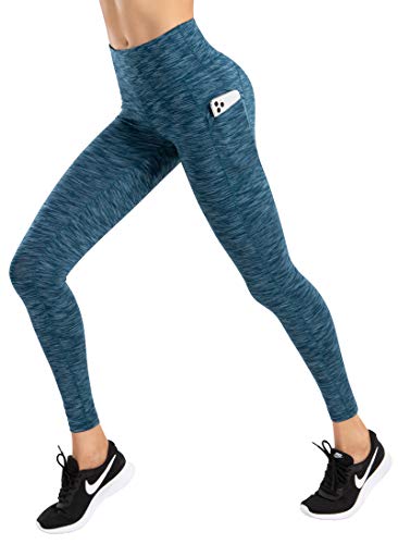 Calça feminina de ioga LifeSky com bolsos e controle de barriga de cintura alta com elasticidade em