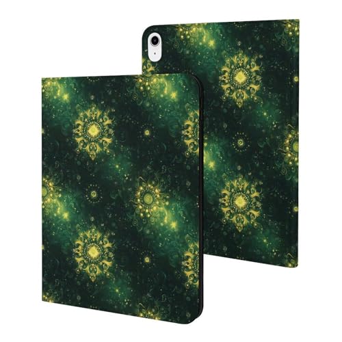 Étui pour iPad 11" 2025 et 10.9" 10e gén à motif vert avec support de table
