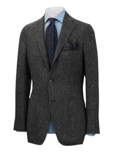 Blazer à chevrons pour hommes | Veste chic à revers échancré