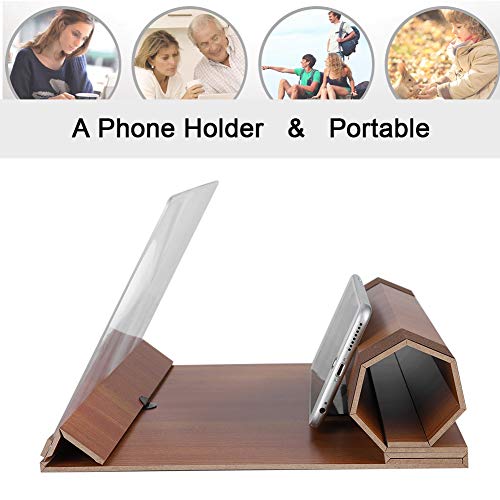 12 Screen Magnifier 3D 2X-4X Telefono Specchio