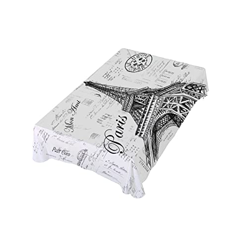 Xigua Rectangle Tablecloth,Paris Eiffel Tower Table Cover Kitchen Decoration Dinner For Party Holiday Hotel Bbq-Machine Washable 54X54In #TOP28