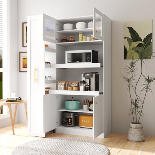 BAYYELL 70.87 Kitchen Pantry Cabinet with Shelves