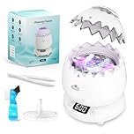 Ultrasonic Retainer Cleaner Machine for Denture, 45kHz/180ML Waterproof Dental Cleaning Pod, Ultrasonic Denture Cleaners with Digital Timer for Aligner, Mouth Guard, Braces, Ring Jewelry Cleaner