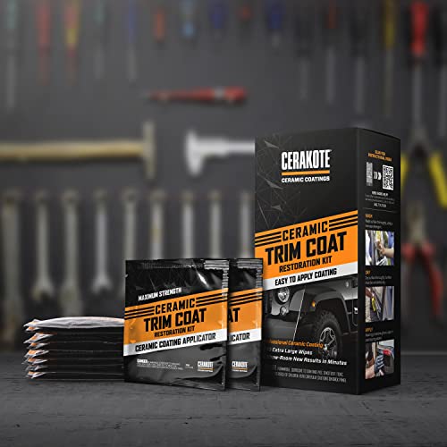 Cerakote Ceramic Trim Coat Kit - Quick Plastic Trim Restorer - Guaranteed Restoration To Last Over 200 Washes – A Ceramic Coating, Not A Dressing #TOP7